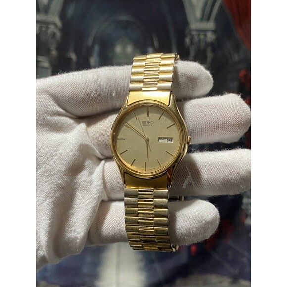 Original Vintage Seiko Quartz Gold Tone DUMMY Watch, 6533-8019 8010T - Picture 1 of 7